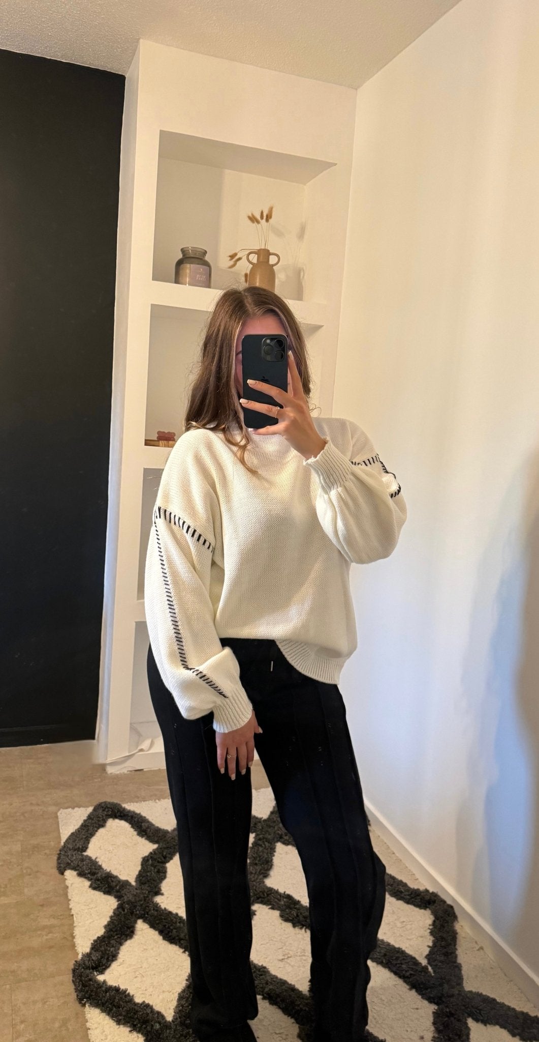 Pull en maille blanc - MIA - HALWAA