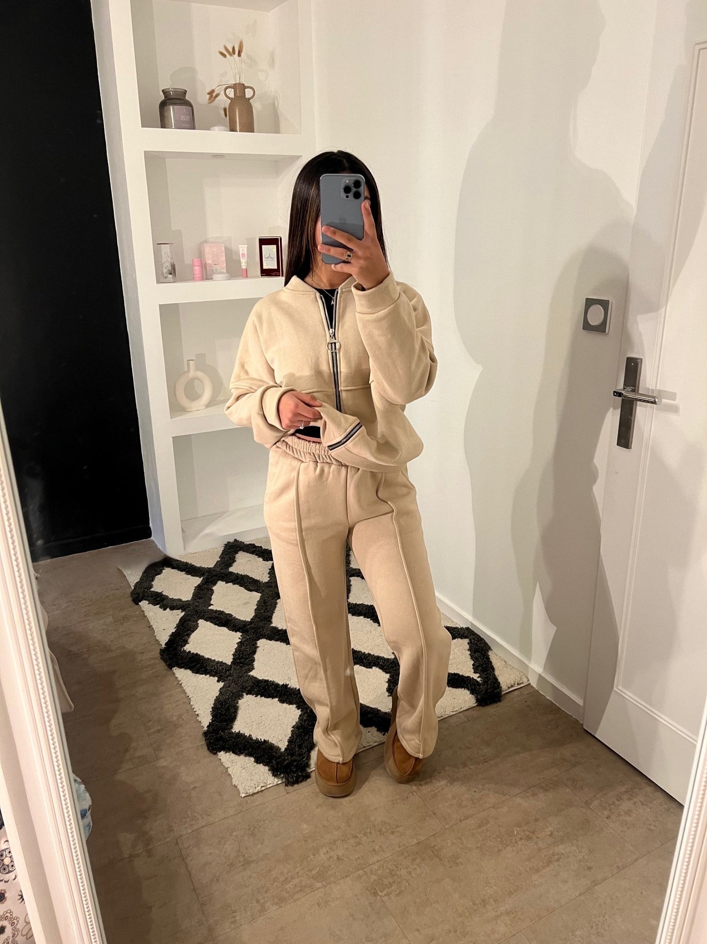 Ensemble jogging et veste beige - ZAHYA - HALWAA