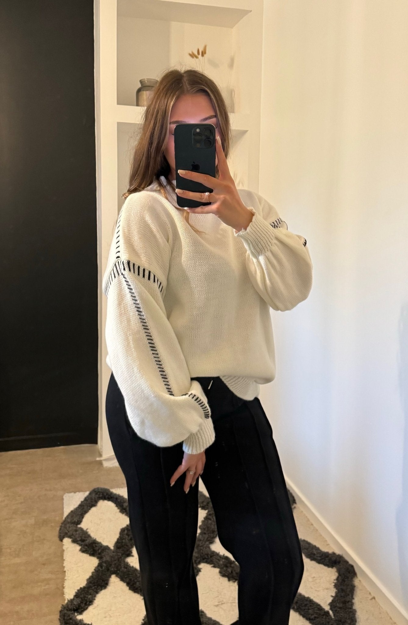 Pull en maille blanc - MIA - HALWAA